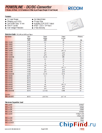 Datasheet RP60-2412SE manufacturer Recom